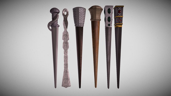 Magic Wands Down The Centuries 3D Model