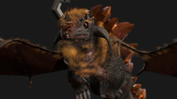 Dark Dragon Test animations facial Morpher(Free) 3D Model