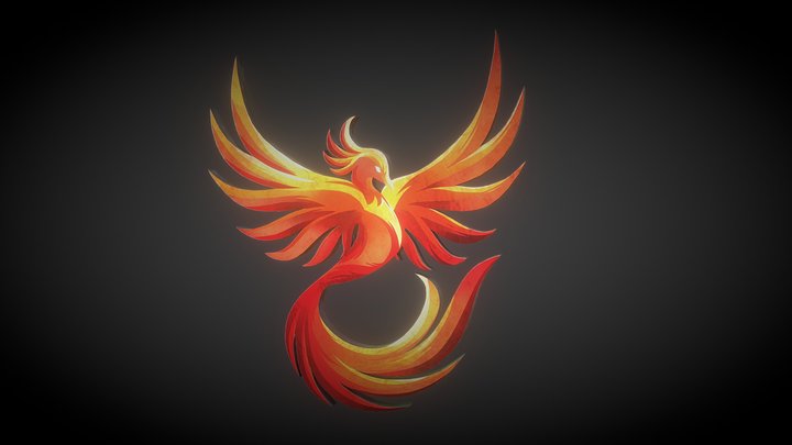 Rising Phoenix Game Studios Logo 3D Model