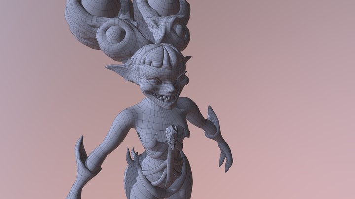 Fairy test wireframe 3D Model
