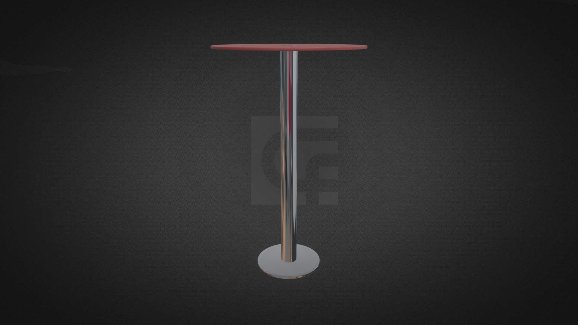 3D model High Round Coloured Table Hire - This is a 3D model of the High Round Coloured Table Hire. The 3D model is about a light bulb with a red light.