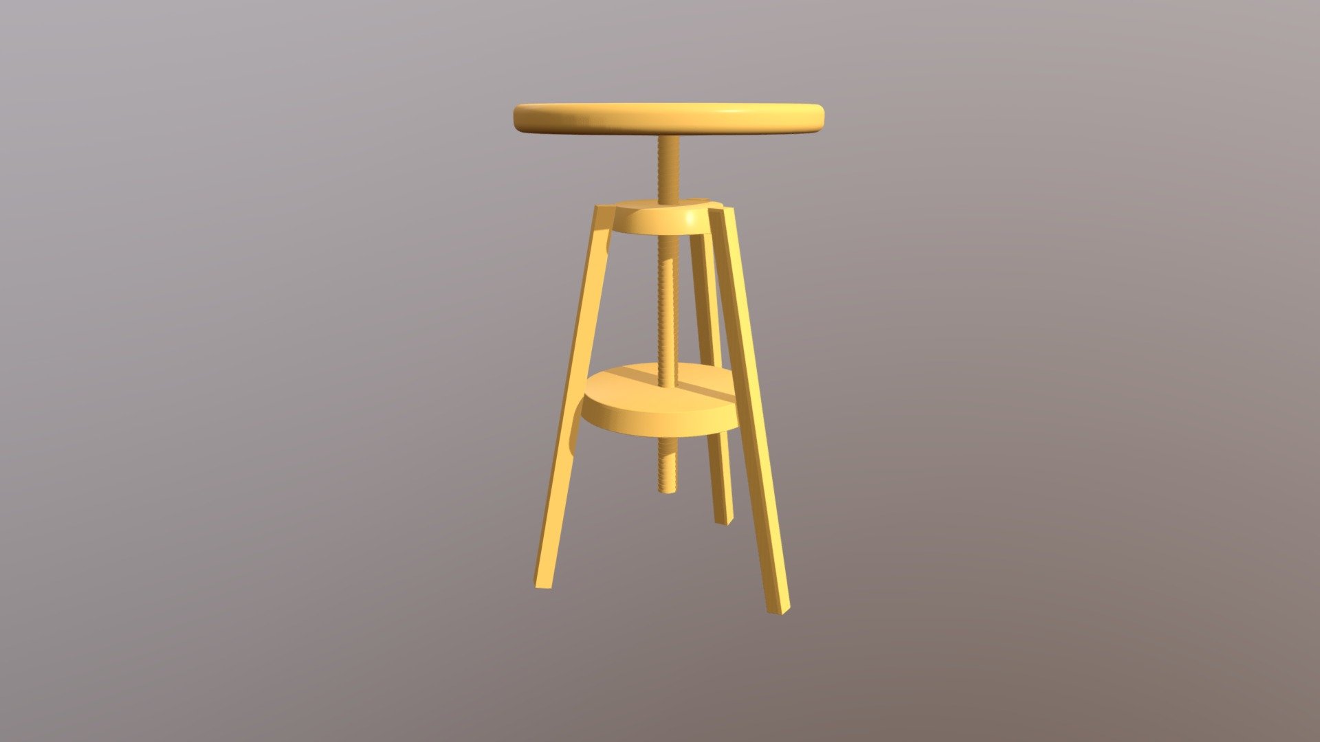 Wooden Height Adjustable Stool