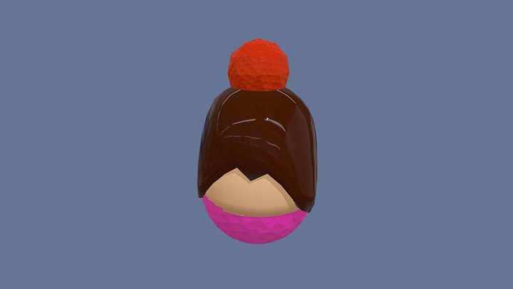 Ice Cream Ball 3D Model