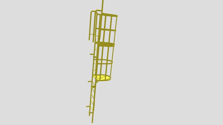 Escada marinheiro NR12 3D Model
