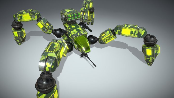 All-Terrain Combat Mech 3D Model