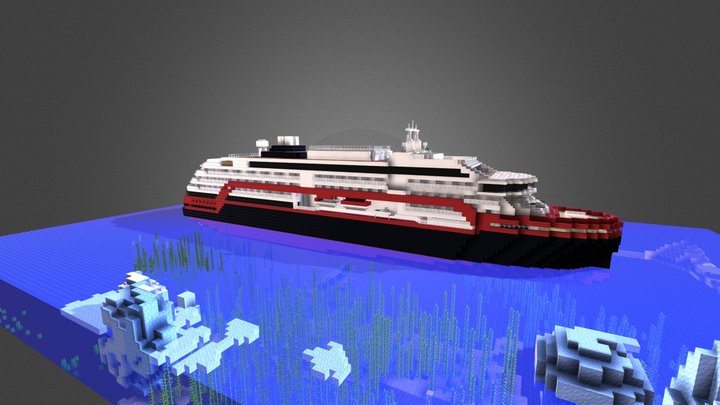 MS Roald Amundsen Minecraft 3D Model