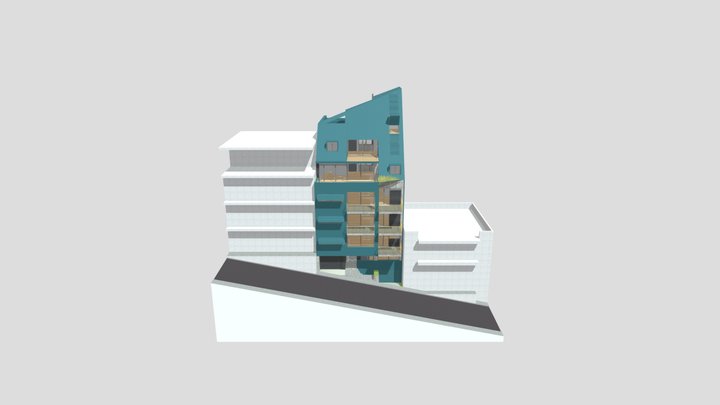 Apartment Building In Megaloupoleos 10, Athens 3D Model