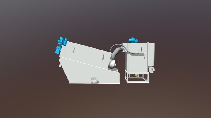 НШО-300-2 00 00 000 Обезвоживатель шнековый 3D Model