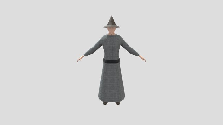 Young Wizard 3D Model