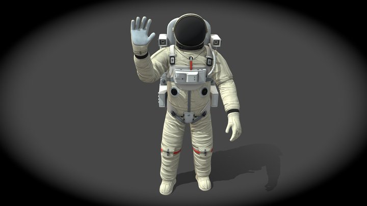 Animated Astronaut in Space Suit Loop – Modelo 3D gratuito STL