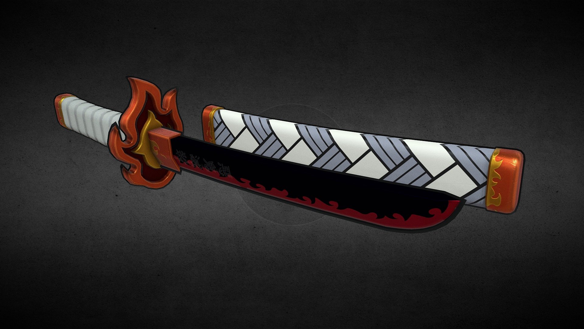 Demon Slayer Fan Art Rengoku Tanto 3d Model By Keishun Keishun 137dd93