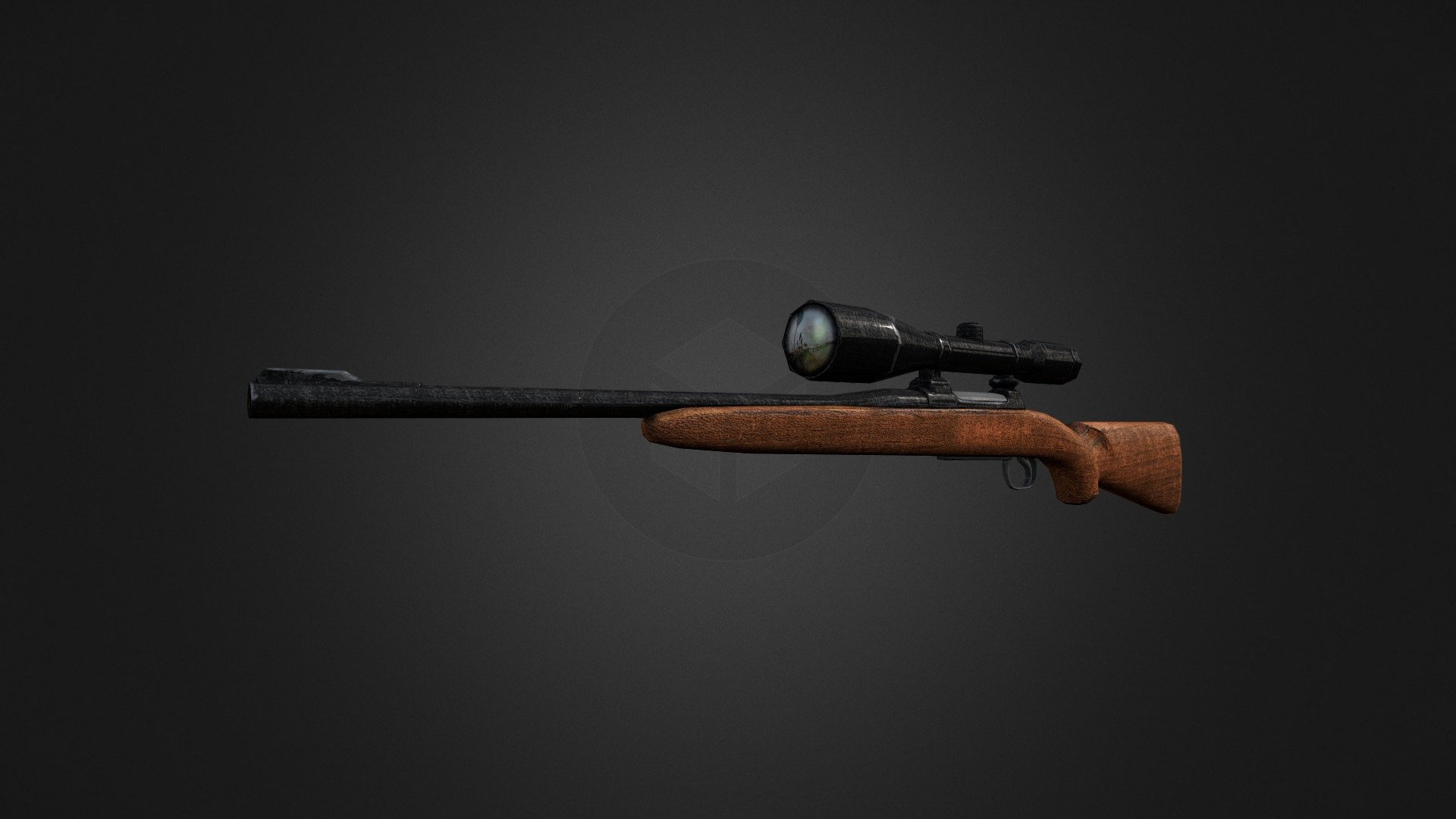 Low Poly Sniper rifle for mobile game - 3D model by simviz.net ...