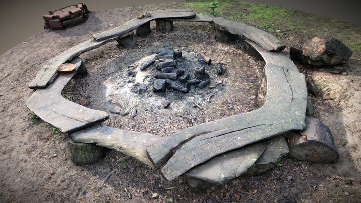 Woodland Camp Fire 3D Model