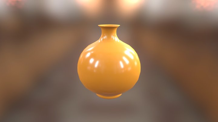 Yellow Vase 3D Model
