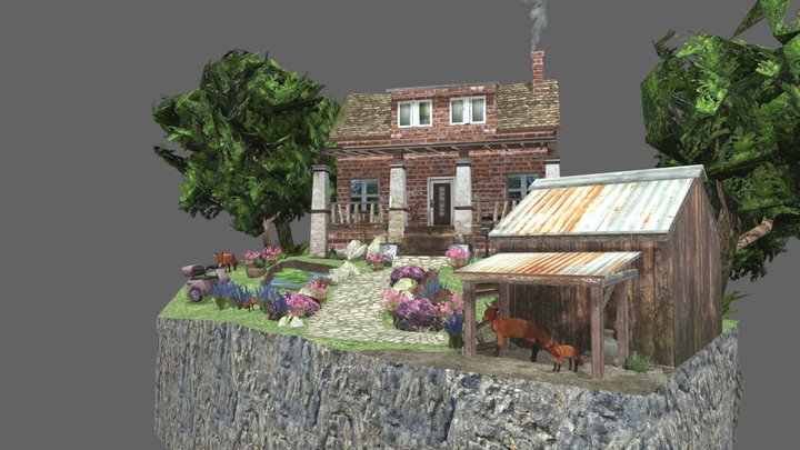 DAE Diorama - GRANDMA'S HOUSE 3D Model