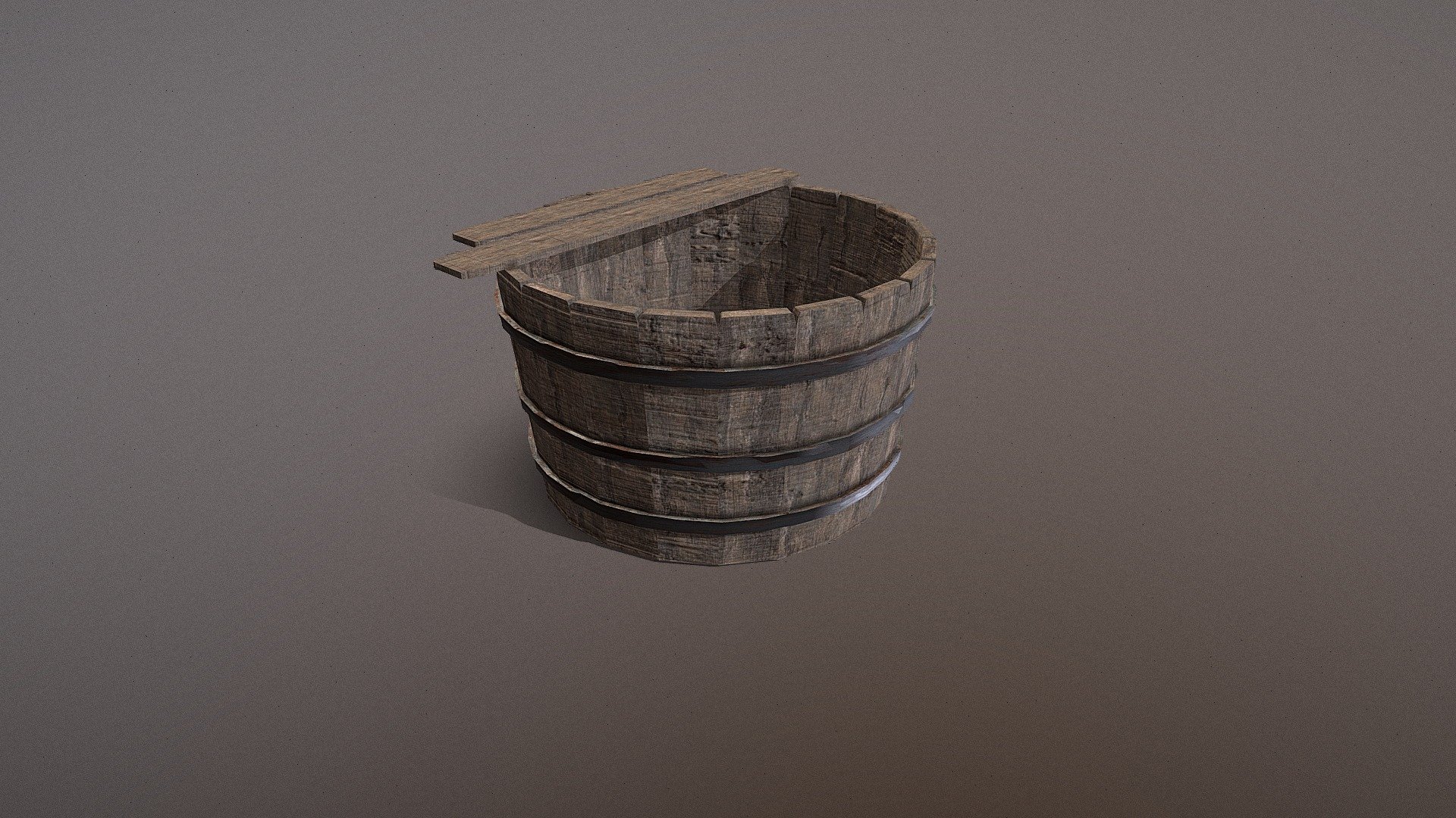 Medieval Water Tub — Sketchfab embed 3D viewer