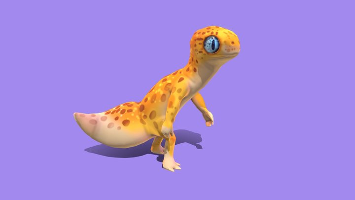 Leopard Gecko Character 3D Model