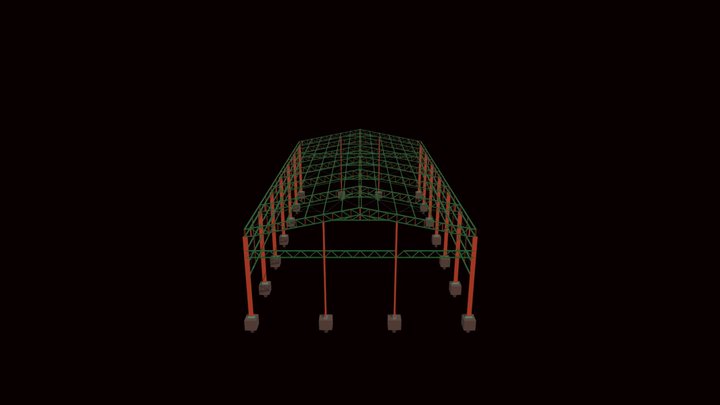 Barracao 15x30 3D Model