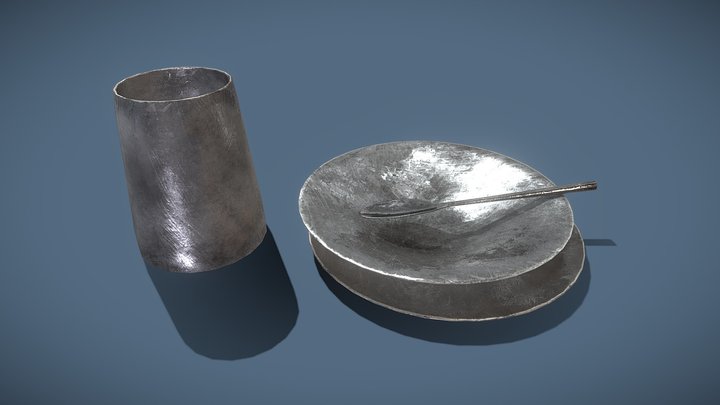 Medieval Metal Dishes – Free 3D Model STL