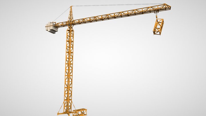 Tower Crane (Low Poly) 3D Model