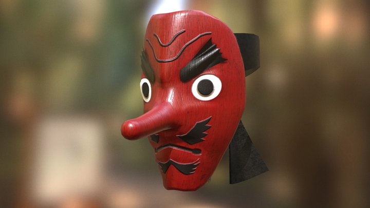 Tengu Mask 3D Model