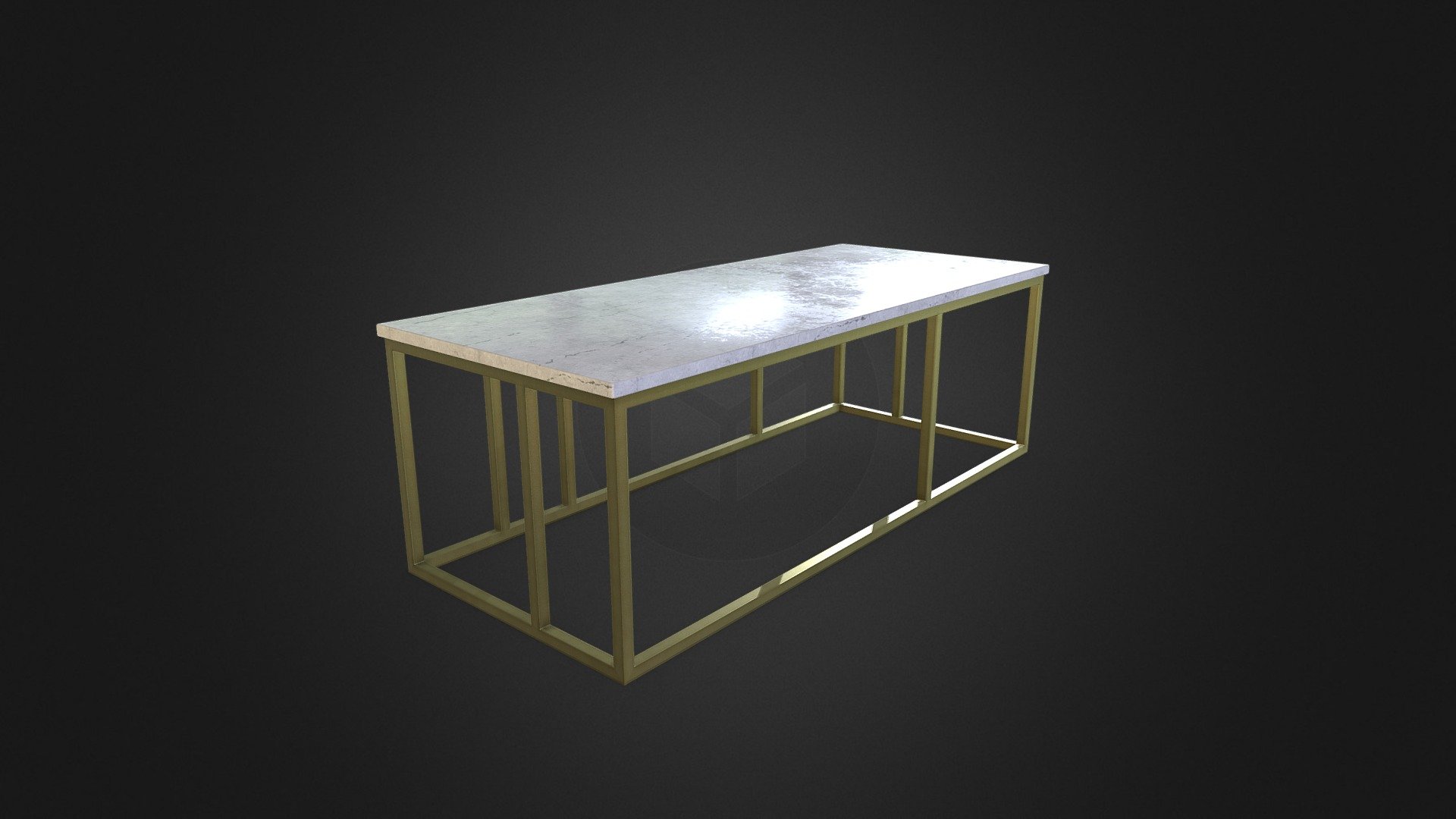Marbel & Brass Coffee Table