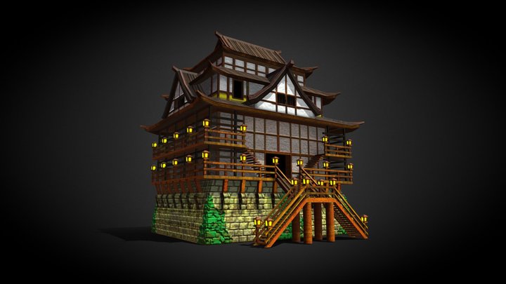 age of empires asian castle – Free 3D Model STL