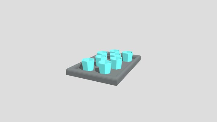 Bandeja de copos – Free 3D Model STL