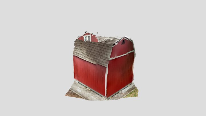 10’ X 12’ storage barn 3D Model