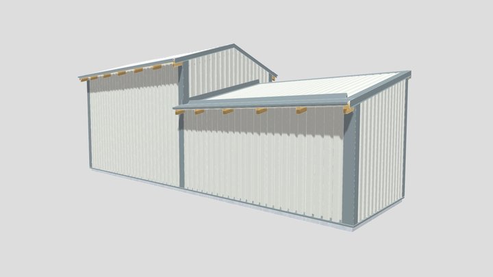 5mx11m TF Gabe & Shed-Roof 3D Model