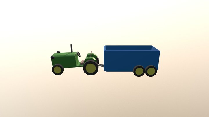 Tractor+ Trailer 3D Model