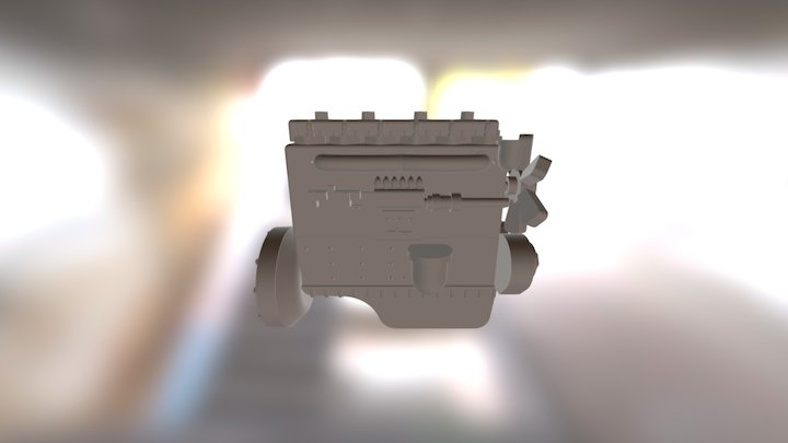 Isuzu DA120 Diesel engine for small locomotive 3D Model