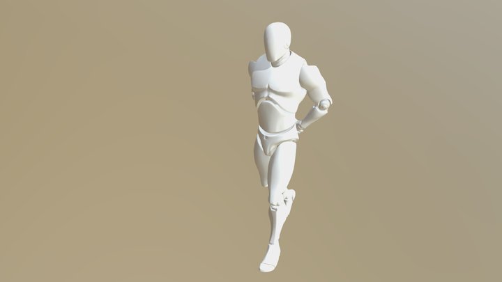 Monk Locomotion R 3D Model