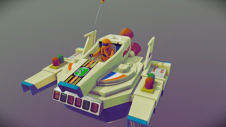 Vintage Spaceship Toy 3D Model