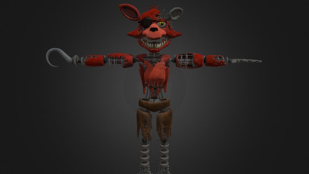 Fnaf-help-wanted-withered-foxy - Download Free 3D model by Funkin_Boombox  [0b2bd82] - Sketchfab