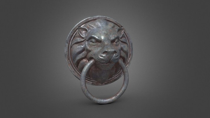 Lion Door Knocker | Low poly 3d model 3D Model