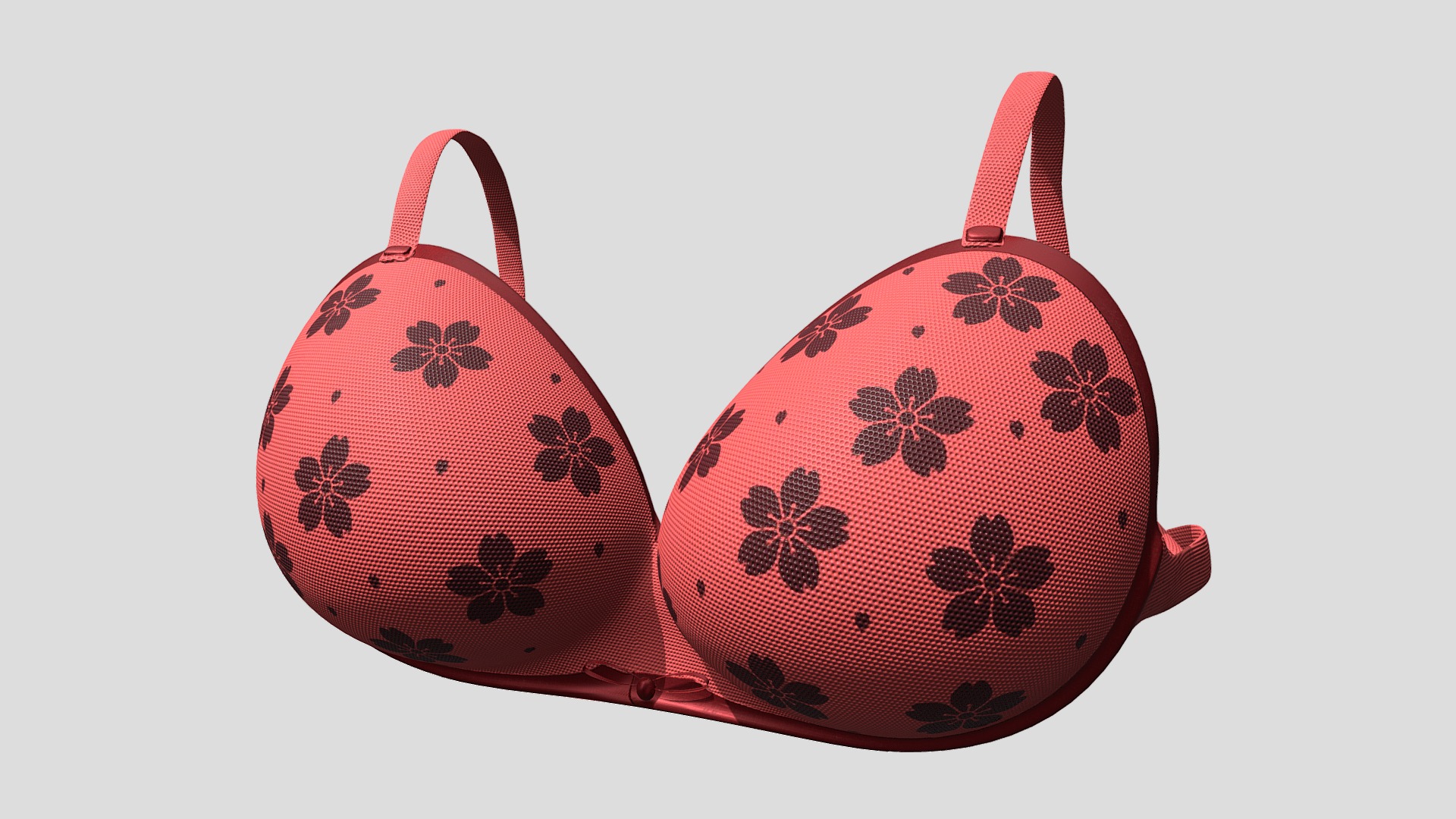 3D model Bra - This is a 3D model of the Bra. The 3D model is about a pair of red purses.