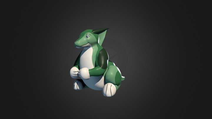 Green Dragon (Pooltoy) 3D Model