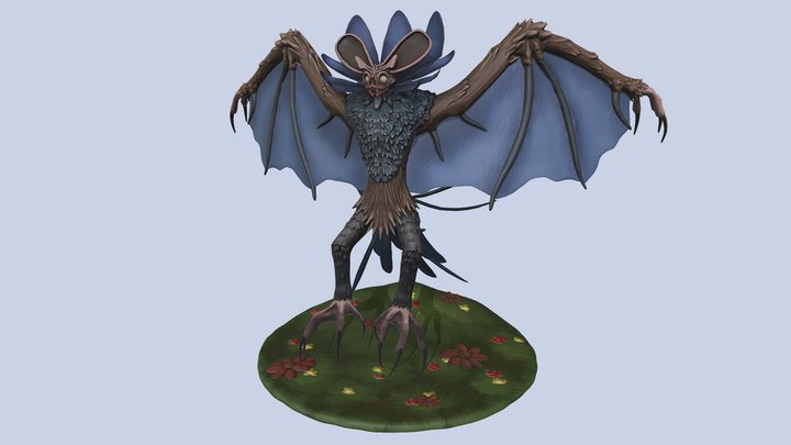 PBR Bat Creature 3D Model