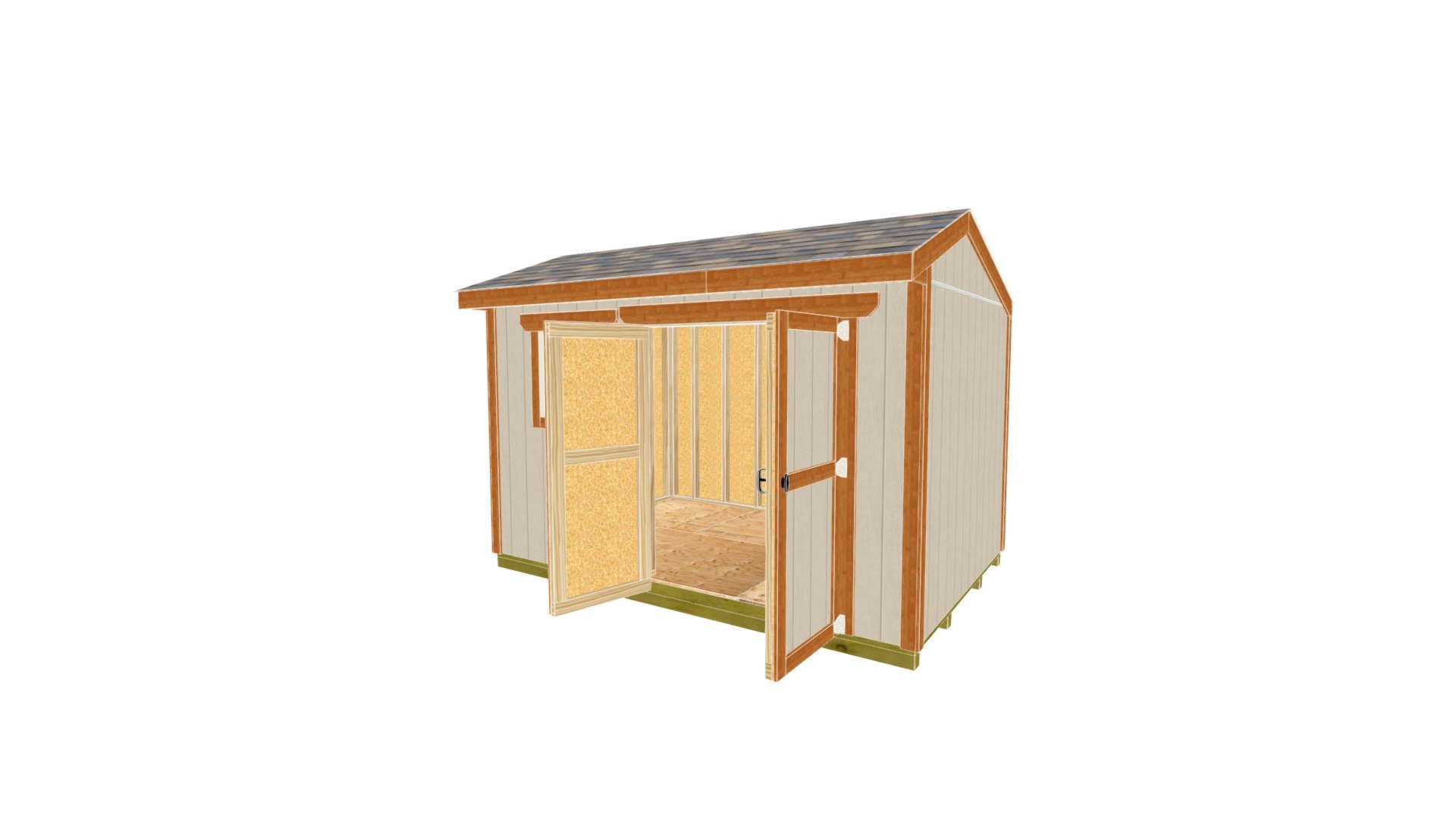 12x8 Saltbox Shed Plans