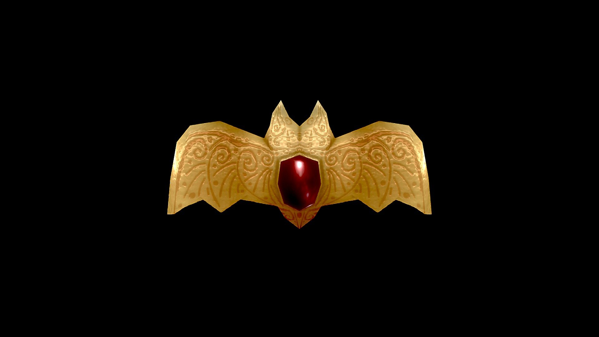 17 Bat Ornament (color)