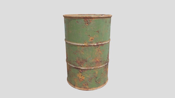 Old Rusty Oil Barrel 2 | CC0 3D Model
