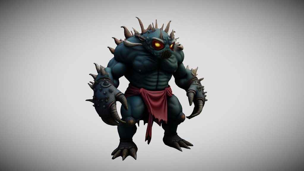 Swamp Creature Lowpoly Handpainted