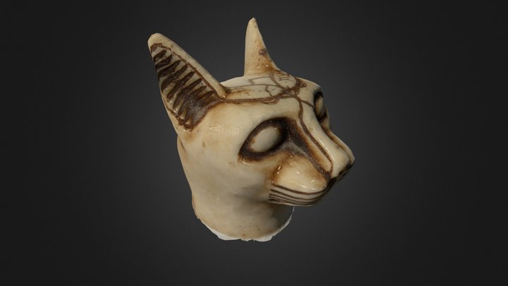 Ancient Cat Head status 3D Model