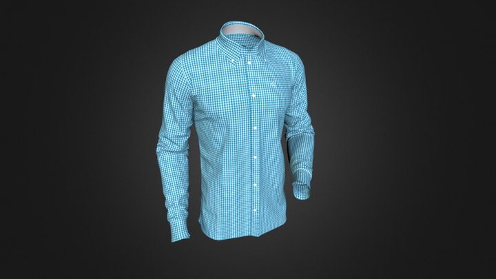 Blue Bay Shirt - Milusso Clothing 3D Model