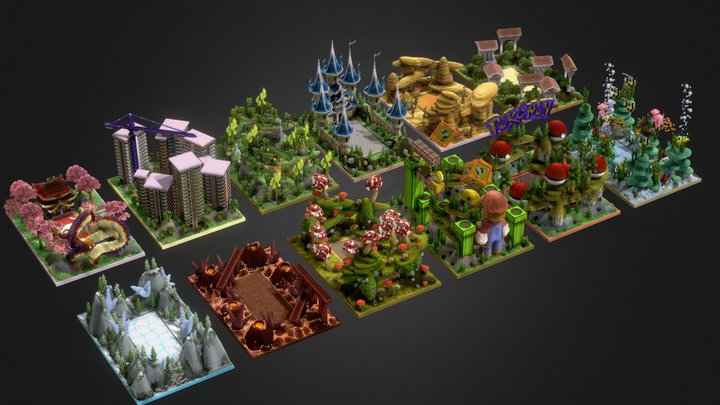 12x - Arena Practice map | MINELCBUILDS v1.8 to 3D Model