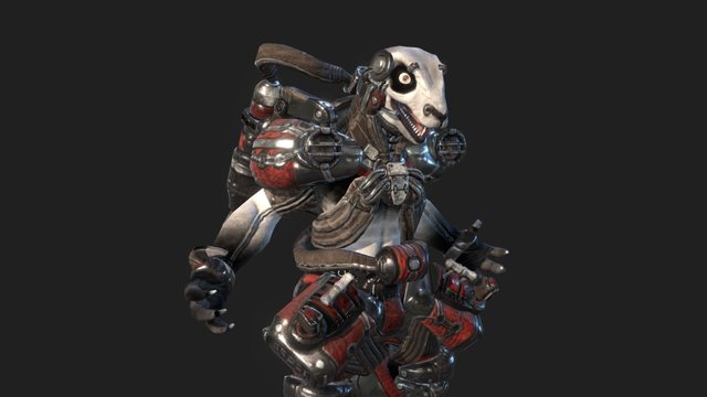 Panda Raptor Rocketeer 3D Model
