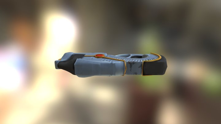 Sci fi weapon textured 3D Model