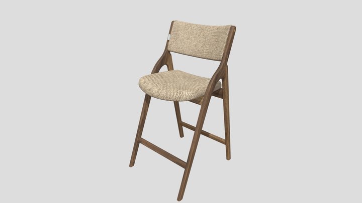 Стул полубарный из массива дерева на заказ – Free 3D Model STL