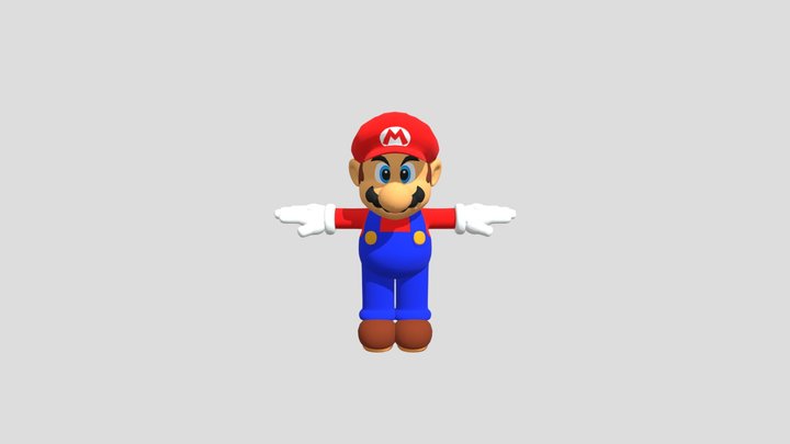 Custom Edited - Mario Customs - Mario N64 Era 7 3D Model